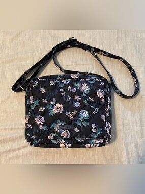 Vera Bradley Navy Garden Medium Hipster Crossbody